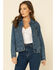 Image #3 - Wrangler Women's Dark Classic Fit Denim Jacket, Blue, hi-res