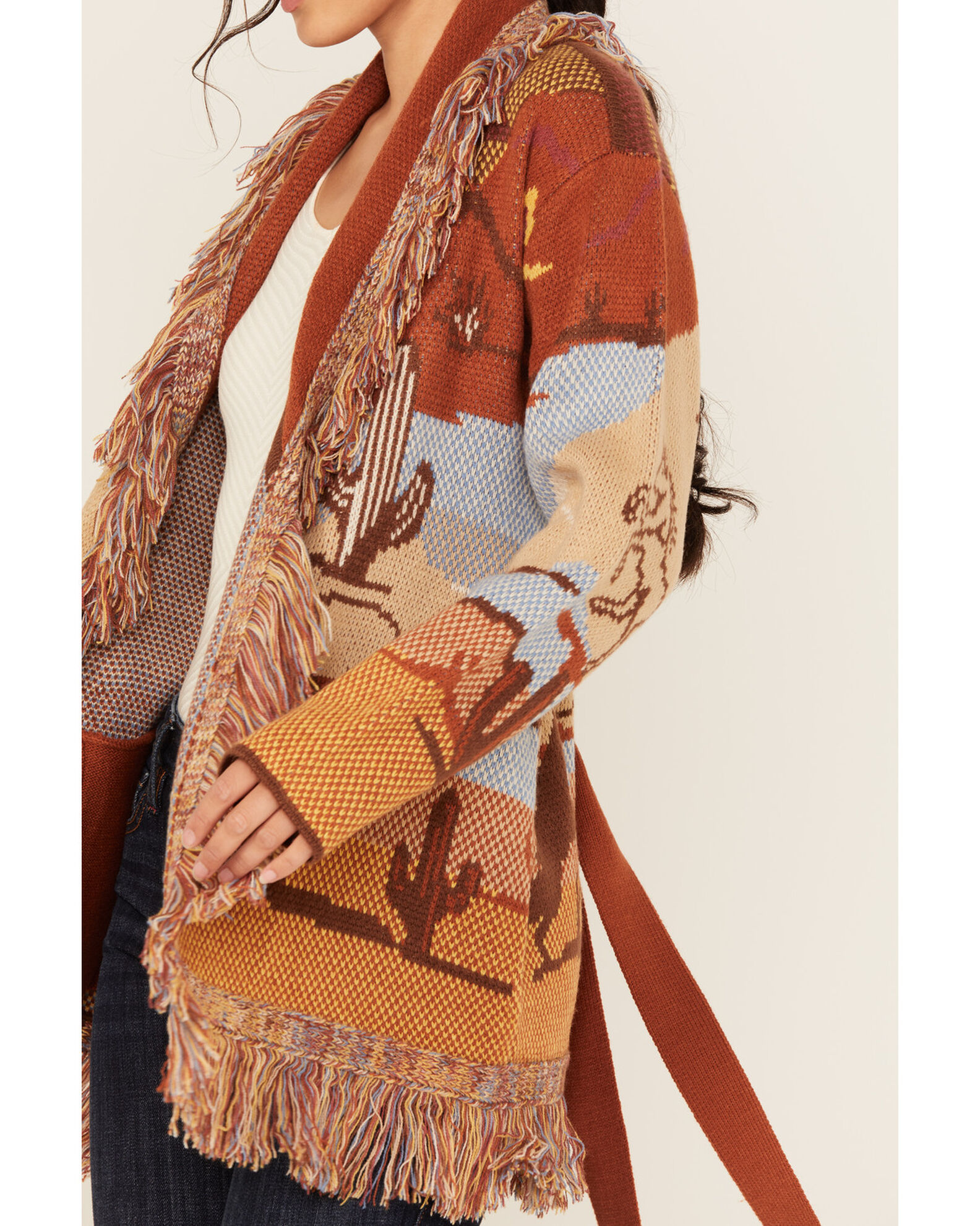 Product Name: Idyllwind Women's Minette Western Scenic Fringe Cardigan