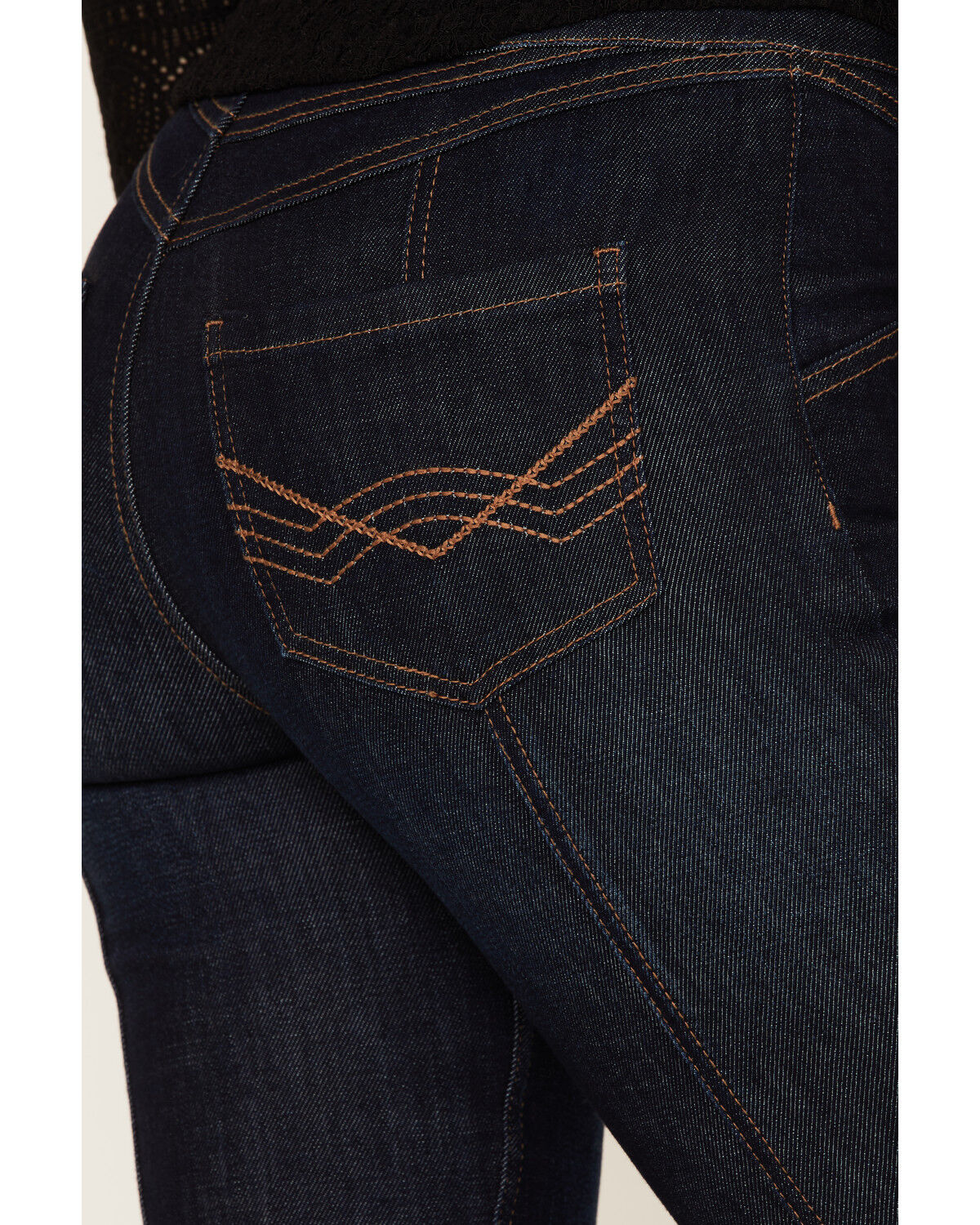 Image #4 - Idyllwind Women's Hillsboro Dark Wash High Rise Seamed Outlaw Flare Jeans, Super Dark Wash, hi-res