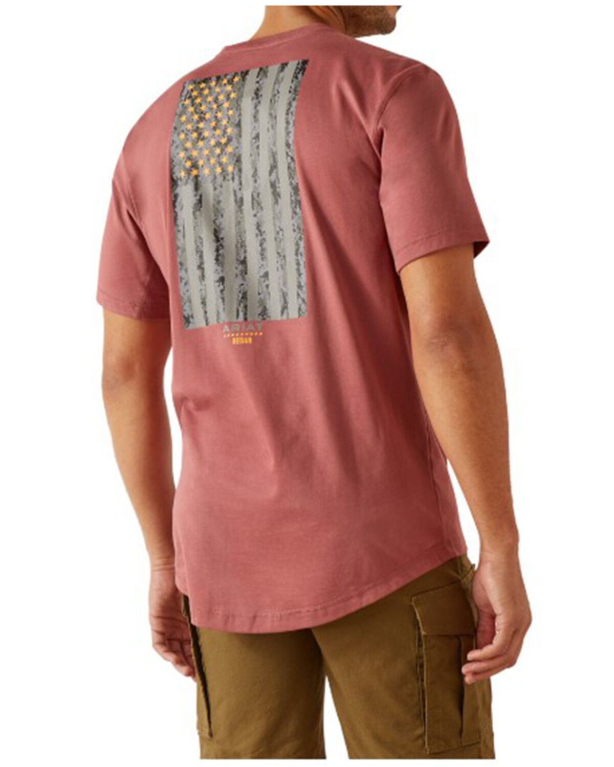 Image #1 - Ariat Men's Workman Refle Short Sleeve Graphic T-Shirt, Red, hi-res