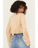 Image #4 - Shyanne Women's Bolero Faux Suede Long Sleeve Shirt, Khaki, hi-res