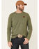 Wanakome Men's Orion Logo Patch Long Sleeve T-Shirt , Green, hi-res