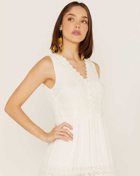 Image #2 - Cotton & Rye Women's Tiered Lace Maxi Dress, Ivory, hi-res