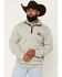 Image #1 - Cowboy Hardware Men's Steer Head Flag 1/4 Zip Pullover, Grey, hi-res