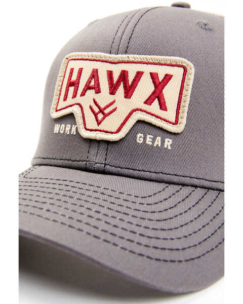 Image #2 - Hawx Men's Red & Tan Logo Patch Mesh-Back Ball Cap , Grey, hi-res