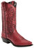 Abilene Whipstitched Red Cowgirl Boots, Red, hi-res