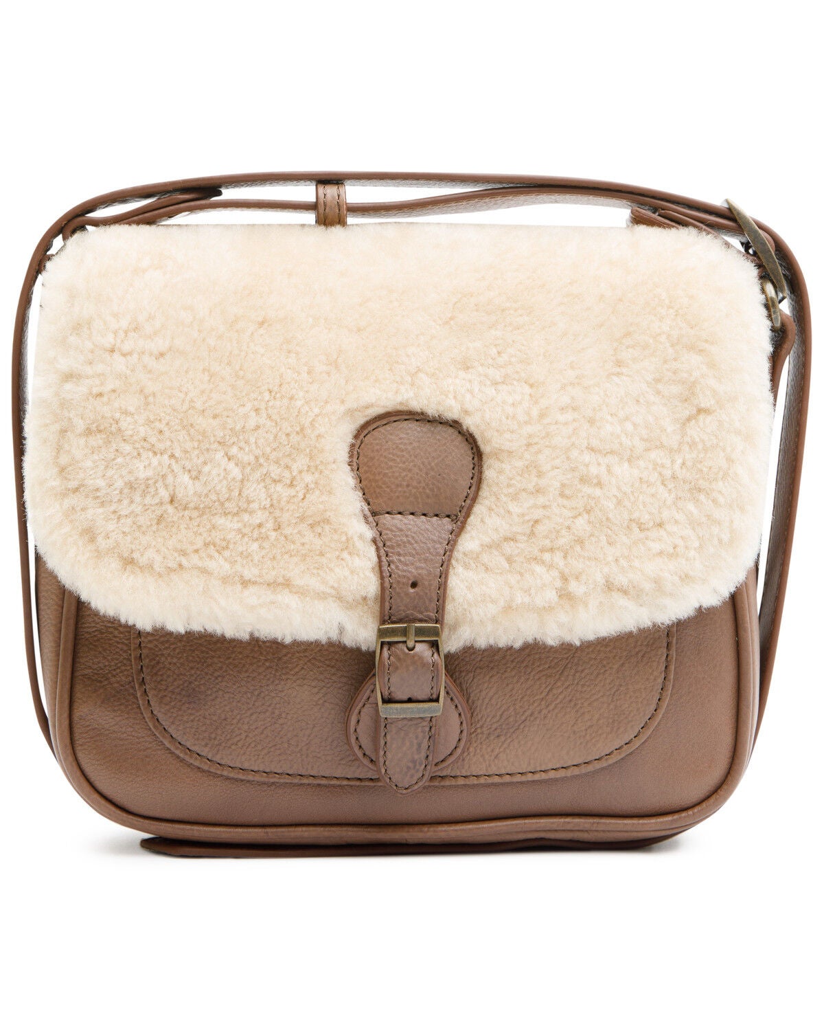 Cleo + Wolf Women's Sherpa Crossbody Bag, Brown, hi-res