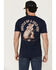 Image #1 - Buckwear Men's Busch Rustle Short Sleeve Graphic T-Shirt, Navy, hi-res