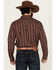Image #4 - Cody James Men's Hansen Vertical Striped Wallpaper Print Long Sleeve Snap Western Shirt, Burgundy, hi-res