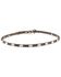 Concho Embellished Leather Hat Band, Brown, hi-res