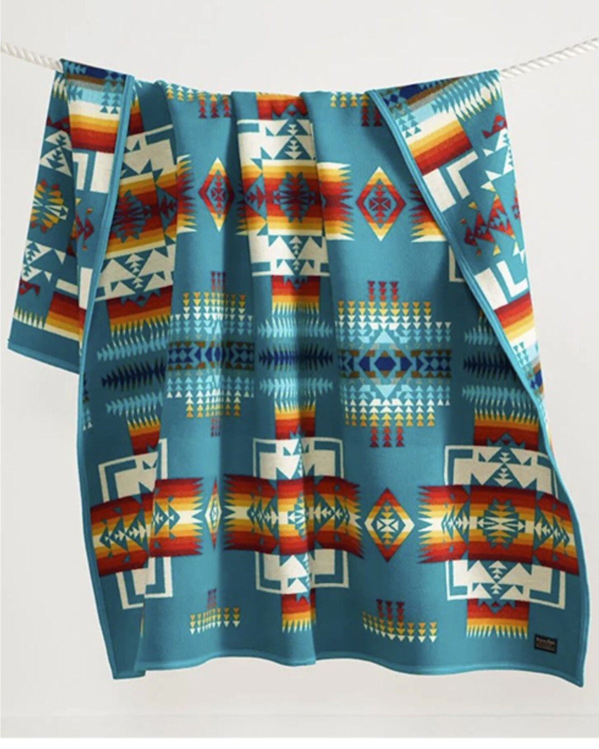 Image #5 - Pendleton Chief Joseph Blanket, Turquoise, hi-res
