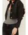 Image #3 - Vibrant Denim Women's Rhinestone Cropped Denim Jacket, Black, hi-res
