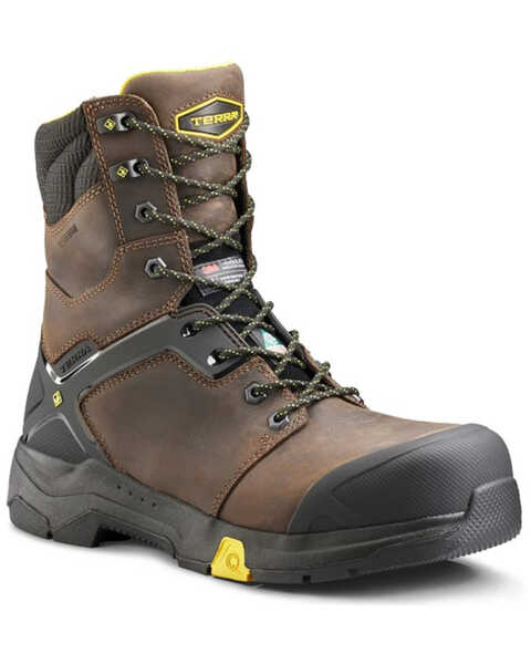 Kodiak Men's 8" Carbine Waterproof Work Boots - Composite Toe , Brown, hi-res