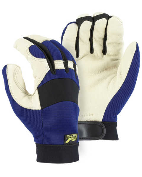 Durango Men's Winter Lined Bald Eagle Mechanic Gloves, Blue, hi-res