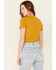 Rodeo Quincy Women's Besa Mi Burro Graphic Short Sleeve Tee , Dark Yellow, hi-res