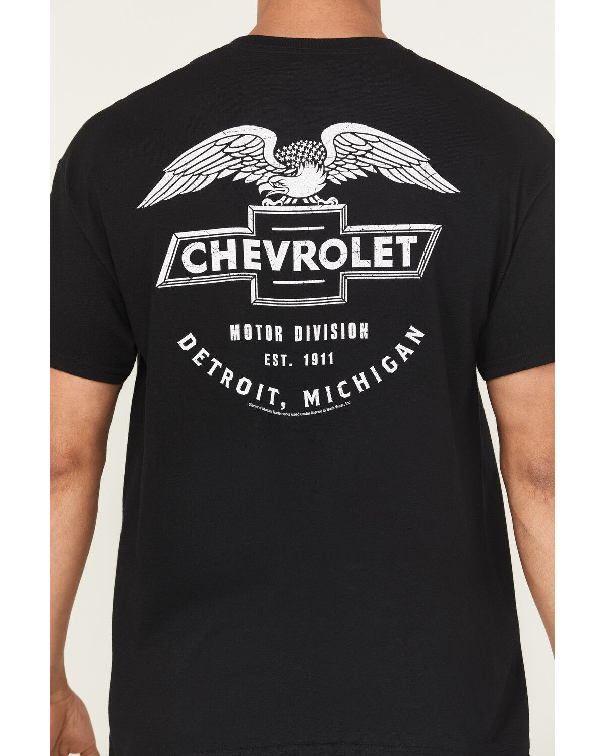 Image #4 - Buckwear Men's Chevy Eagle Short Sleeve Graphic T-Shirt, Black, hi-res