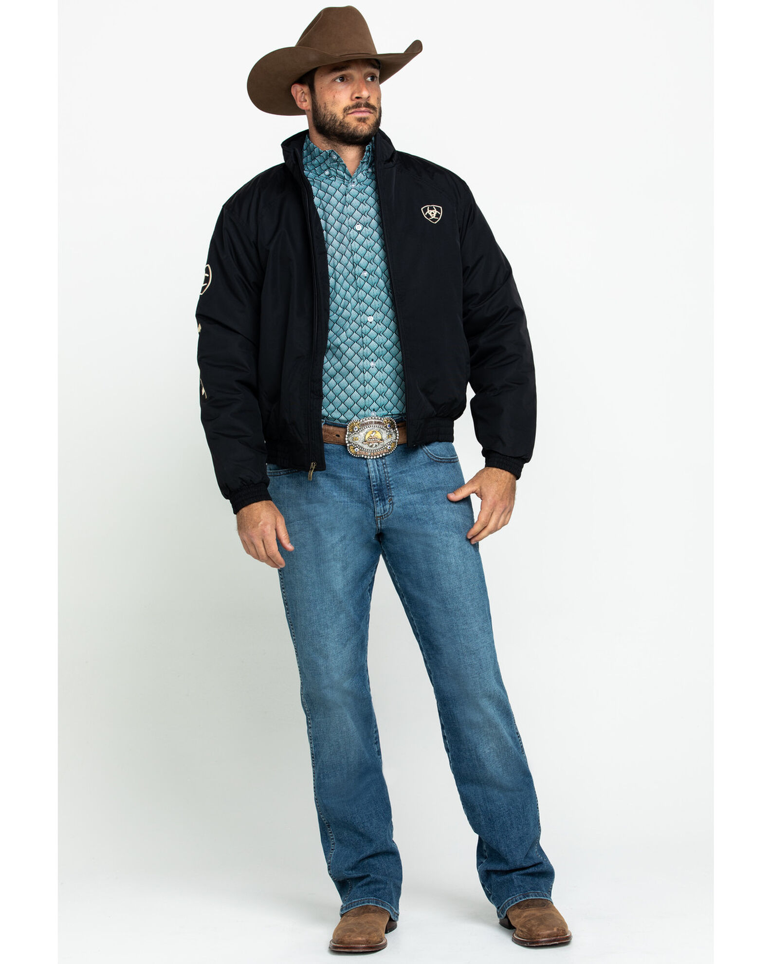 Ariat men's black team logo jacket cheap