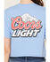 Image #4 - Junk Food Clothing Women's Coors Light Mountains Short Sleeve Cropped Graphic Tee, Blue, hi-res