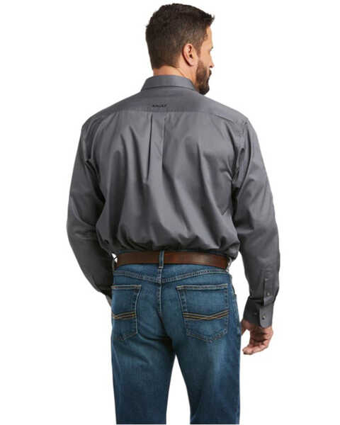 Image #3 - Ariat Men's Team Logo Twill Long Sleeve Button-Down Western Shirt - Tall , Dark Grey, hi-res