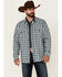 Image #1 - Cody James Men's Bonded Small Plaid Long Sleeve Snap Western Flannel Shirt , , hi-res