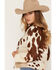 Image #2 - Cripple Creek Women's Genuine Cowhide Zip-Up Jacket, Brown, hi-res