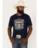 Image #1 - Cody James Men's Longhorn Graphic Short Sleeve T-Shirt, Navy, hi-res