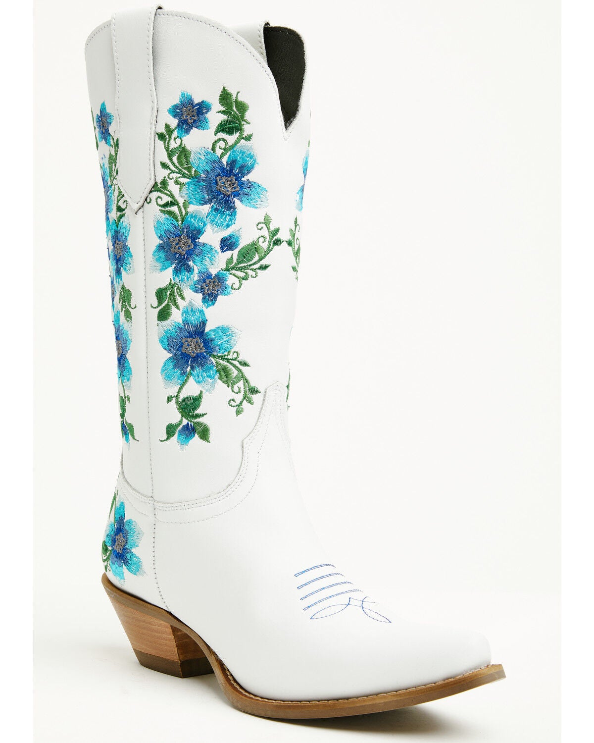 Dingo Women's Posie Western Boots - Snip Toe, Blue/white, hi-res