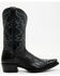 Image #2 - Dan Post Men's Exotic Ostrich Western Boots - Snip Toe, Black, hi-res