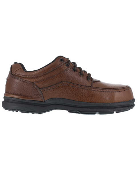 Image #3 - Rockport Works World Tour Casual Oxford Work Shoes - Steel Toe, Brown, hi-res
