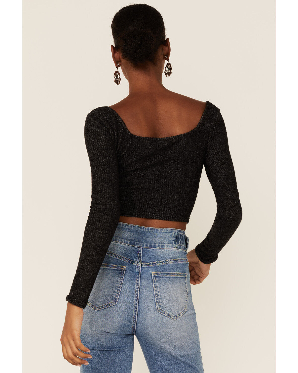 Image #3 - Moa Moa Women's Marble Cropped Croset, Charcoal, hi-res