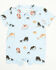 Image #1 - Angel Dear Infant Boys' Cow Families Short Sleeve Onesie, Blue, hi-res