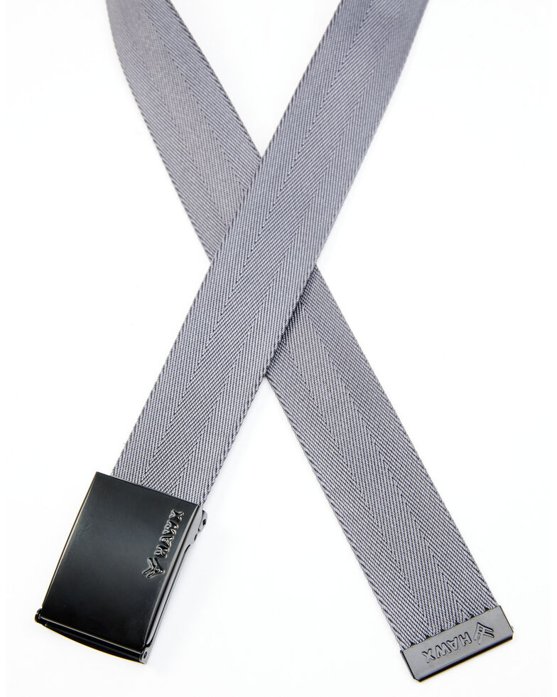 Hawx Men's Plain Charcoal Web Belt, Charcoal, hi-res