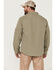 Image #4 - Brothers and Sons Men's Dobby Performance Long Sleeve Button-Down Western Shirt , Sage, hi-res