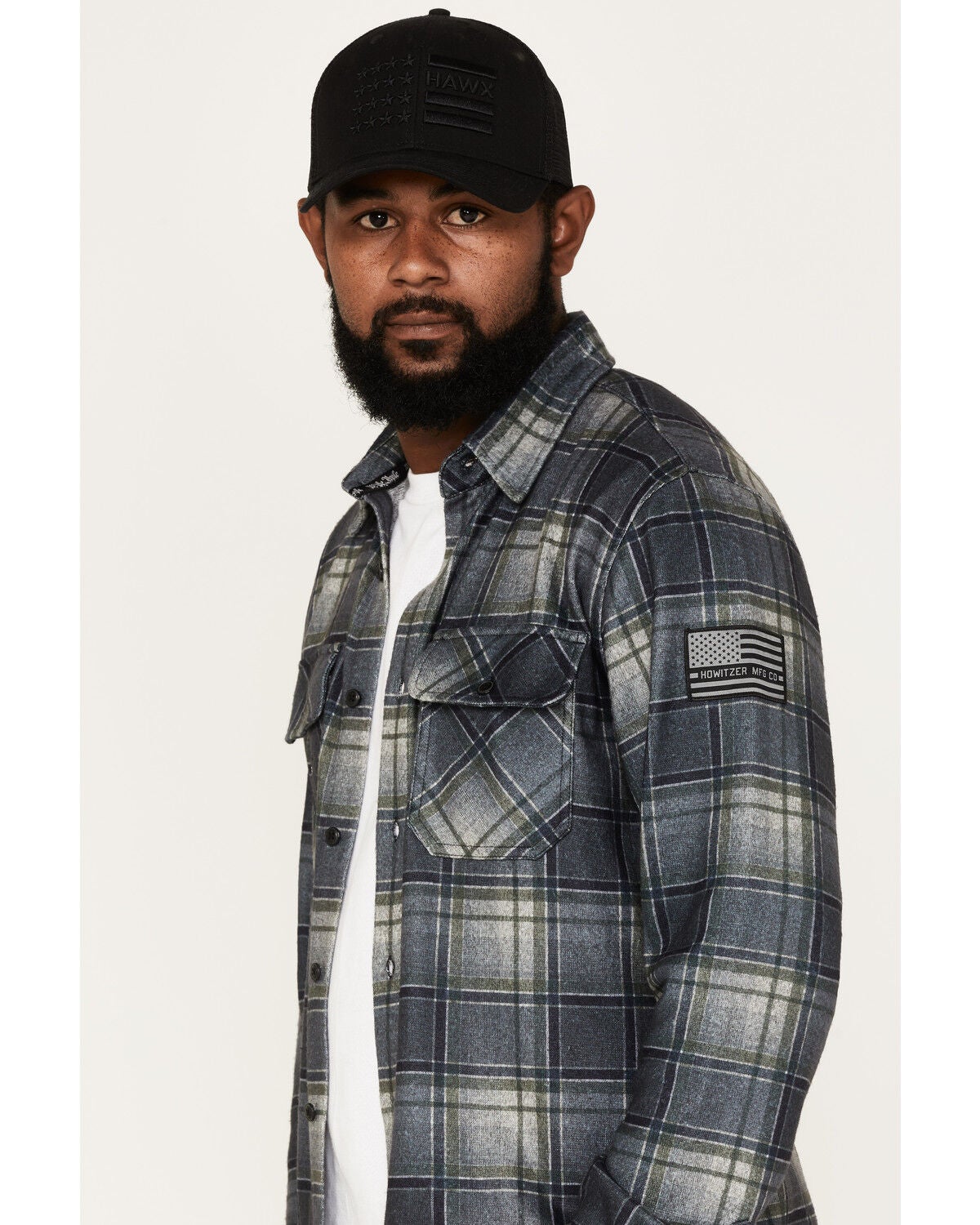 stussy heavy brush plaid zip up shirt