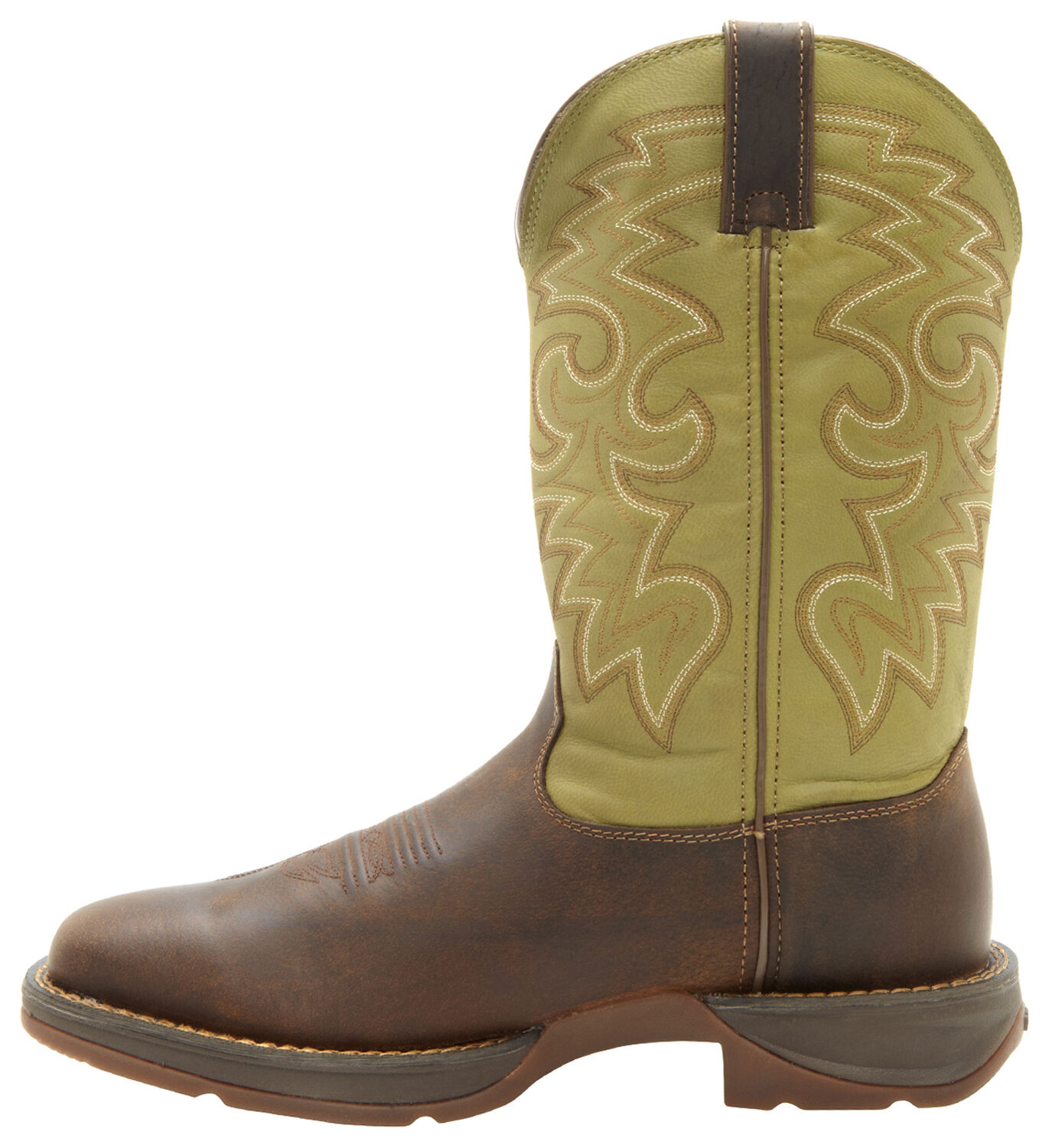 Image #10 - Durango Men's Rebel Western Performance Boots - Broad Square Toe, Coffee, hi-res