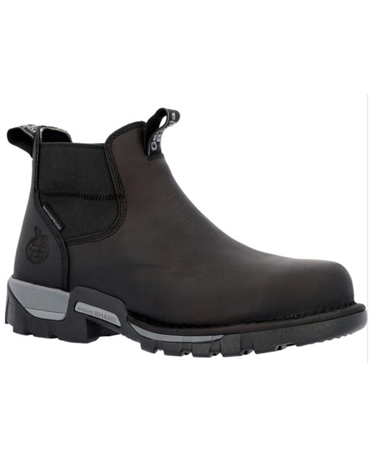 Image #1 - Georgia Boot Men's Eagle One Waterproof Chelsea Work Boots - Steel Toe, Brown, hi-res