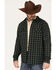 Image #2 - Cody James Men's Alder Tree Plaid Button Down Bonded Western Flannel Shirt Jacket , Green, hi-res