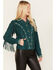 Image #2 - Shyanne Women's Suede Fringe Jacket, Deep Teal, hi-res