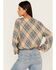 Image #4 - Cleo + Wolf Women's Plaid Print Blouson Crossover Top, Wheat, hi-res