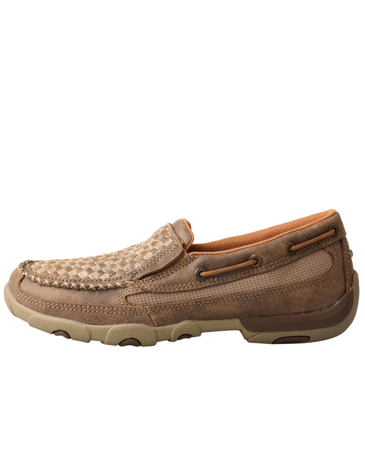Image #3 - Twisted X Women's Slip-On Driving Mocs, Brown, hi-res