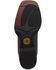 Image #7 - Dan Post Little Girls' Salina Western Boots - Broad Square Toe, Chocolate/turquoise, hi-res