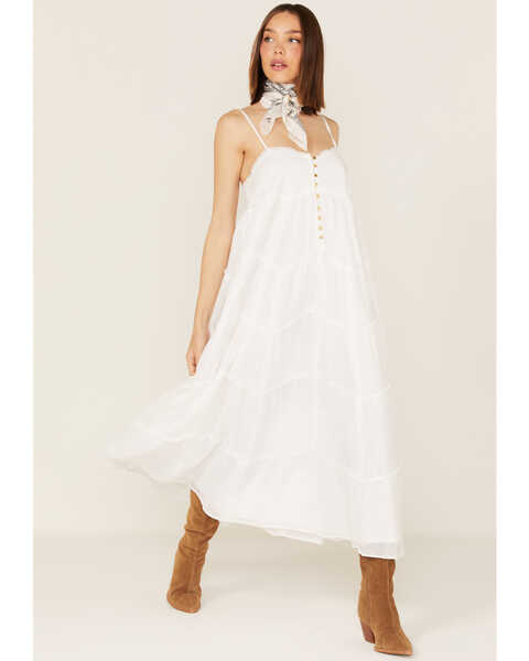 Show Me Your Mumu Women's Gracie Midi Dress, White, hi-res