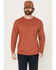 Image #1 - Carhartt Men's Logo Loose Fit Heavyweight Long Sleeve Graphic T-Shirt, Red, hi-res