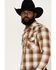 Image #2 - Pendleton Men's Frontier Large Plaid Snap Western Shirt , Brown, hi-res