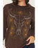 Image #3 - Youth in Revolt Women's Steer Hoodie, Brown, hi-res