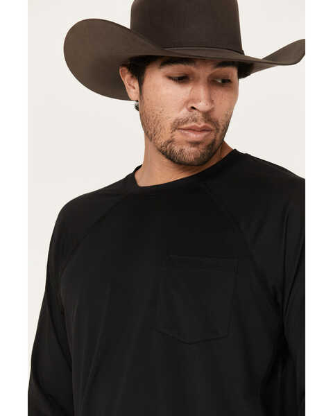 Image #2 - RANK 45® Men's Solid Performance Long Sleeve T-Shirt , Black, hi-res