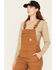 Image #2 - Carhartt Women's Loose Fit Canvas Bib Overalls, Brown, hi-res