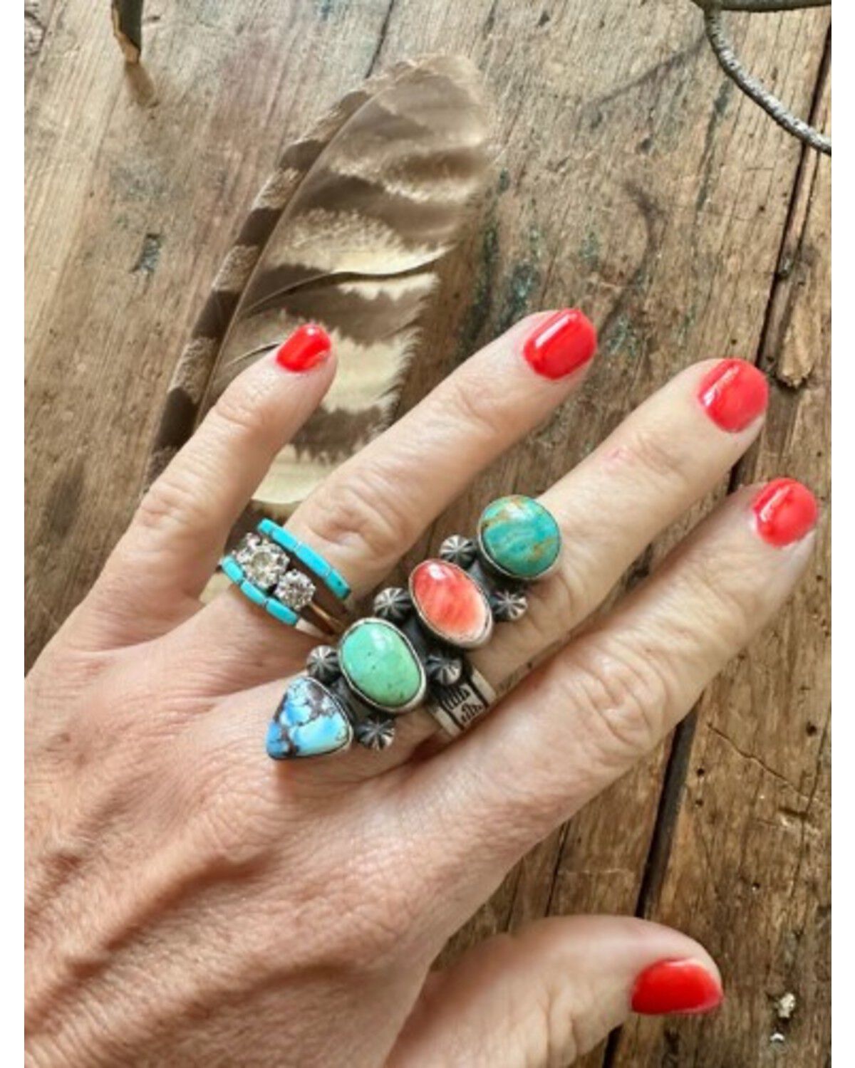 Image #1 - Cinnabar Ranch Co Women's Multistone Statement Ring, Turquoise, hi-res