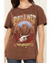 Image #3 - Wrangler Women's Boot Barn Exclusive Spirit of the West Short Sleeve Graphic Tee, Brown, hi-res