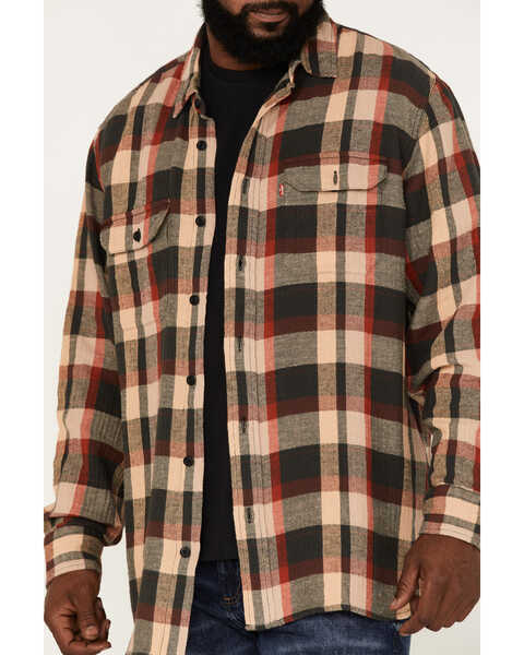 Image #3 - Levi's Men's Medina Worker Large Plaid Print Long Sleeve Button-Down Shirt, Brown, hi-res